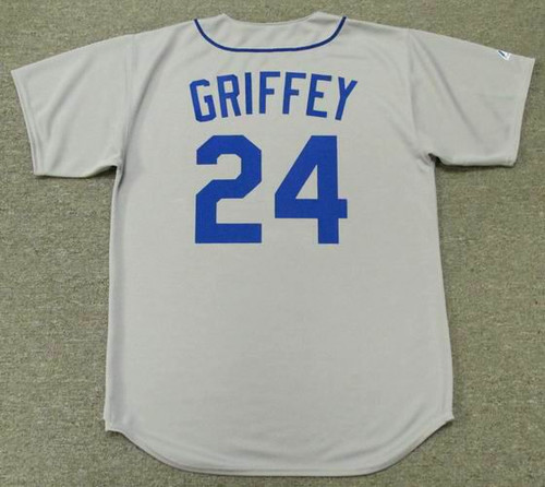 KEN GRIFFEY JR. Seattle Mariners 1989 Away Majestic Baseball Throwback Jersey - BACK