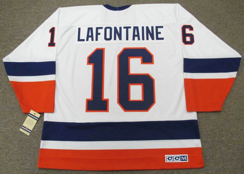 PAT LAFONTAINE New York Islanders 1990 Home CCM Throwback NHL Hockey Jersey - BACK