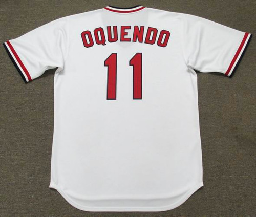 JOSE OQUENDO St. Louis Cardinals 1989 Majestic Cooperstown Home Baseball Jersey