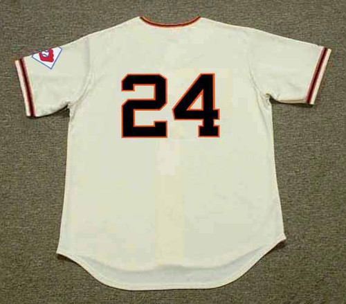 WILLIE MAYS New York Giants 1951 Home Majestic Throwback Baseball Jersey - BACK