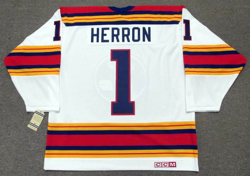 DENIS HERRON Kansas City Scouts 1975 Home CCM Throwback NHL Jersey - BACK