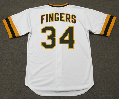 ROLLIE FINGERS San Diego Padres 1970's Majestic Cooperstown Home Baseball Jersey