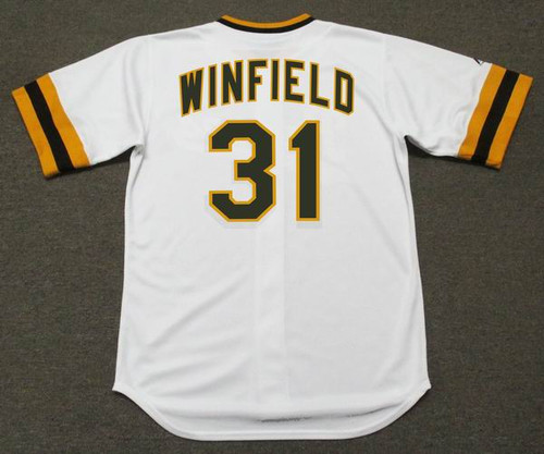 DAVE WINFIELD San Diego Padres 1974 Home Majestic Baseball Throwback Jersey - BACK