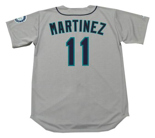 EDGAR MARTINEZ Seattle Mariners 1997 Away Majestic Throwback Baseball Jersey - BACK