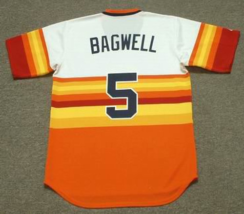 JEFF BAGWELL Houston Astros 1980's Majestic Cooperstown Throwback Baseball Jersey
