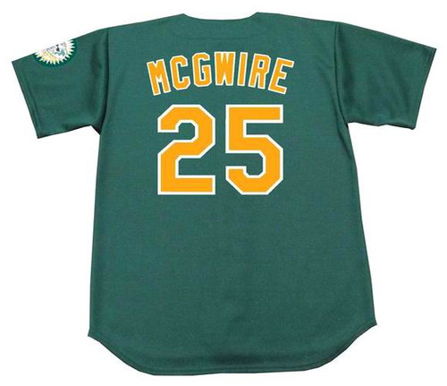 MARK MCGWIRE Oakland Athletics 1996 Alternate Majestic Baseball Throwback Jersey - BACK