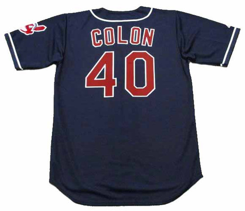 BARTOLO COLON Cleveland Indians 1999 Majestic Throwback Alternate Baseball Jersey