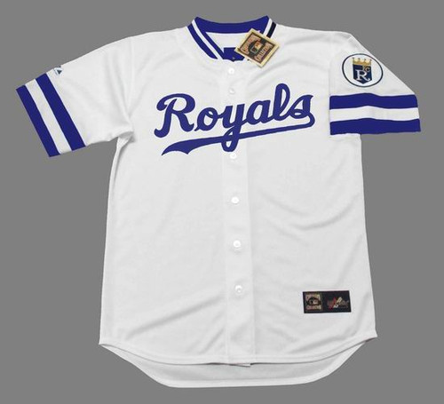 KANSAS CITY ROYALS 1980's Majestic Cooperstown Throwback Home Baseball Jersey