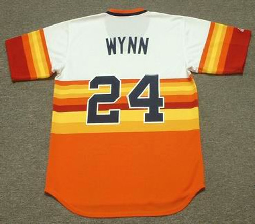 JIMMY WYNN Houston Astros Majestic Cooperstown Throwback Baseball Jersey
