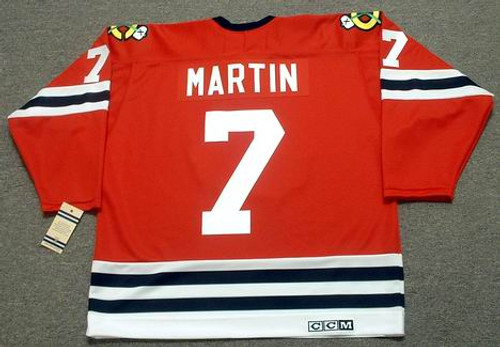 PIT MARTIN Chicago Blackhawks 1960's CCM Vintage Throwback NHL Jersey - BACK