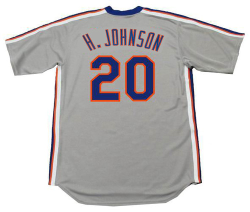HOWARD JOHNSON New York Mets 1987 Majestic Throwback Away Baseball Jersey - BACK