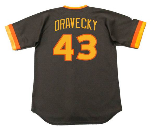 DAVE DRAVECKY San Diego Padres 1984 Majestic Cooperstown Away Baseball Jersey