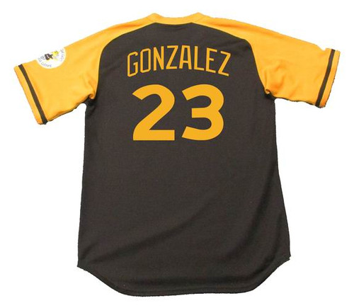 ADRIAN GONZALEZ San Diego Padres 1978 Majestic Cooperstown Vintage Baseball Jersey - BACK