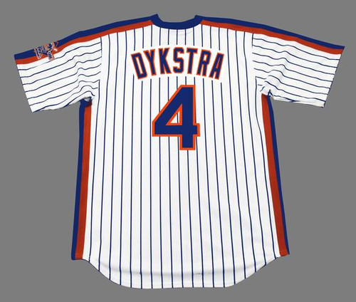 LENNY DYKSTRA New York Mets 1986 Majestic Cooperstown Home Baseball Jersey