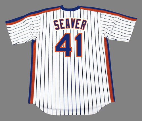 TOM SEAVER New York Mets 1983 Majestic Cooperstown Home Baseball Jersey - BACK