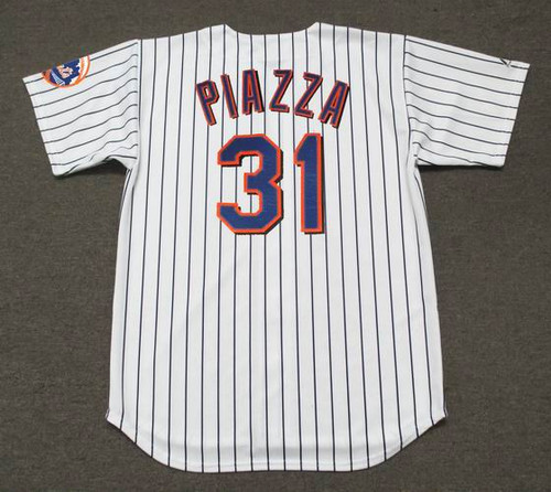 MIKE PIAZZA New York Mets 2000 Majestic Throwback Home Baseball Jersey