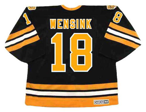 JOHN WENSINK Boston Bruins 1978 CCM Vintage Throwback Away Hockey Jersey