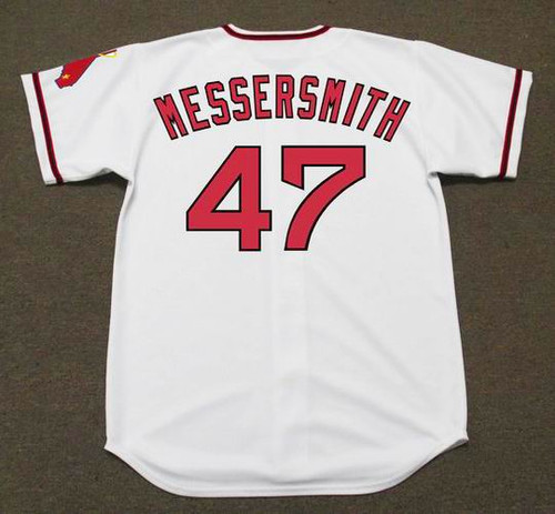 ANDY MESSERSMITH California Angels 1971 Majestic Cooperstown Home Baseball Jersey