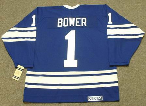 Adidas Toronto Maple Leafs No1 Johnny Bower Black 1917-2017 100th Anniversary Stitched NHL Jersey