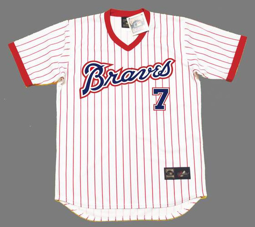 Blank Atlanta Braves Throwback Jersey, Plain Vintage V Neck