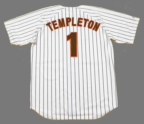 GARRY TEMPLETON San Diego Padres 1986 Home Majestic Throwback Baseball Jersey - BACK
