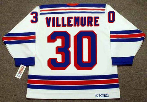 GILLES VILLEMURE New York Rangers 1972 Home CCM Throwback NHL Hockey Jersey - BACK