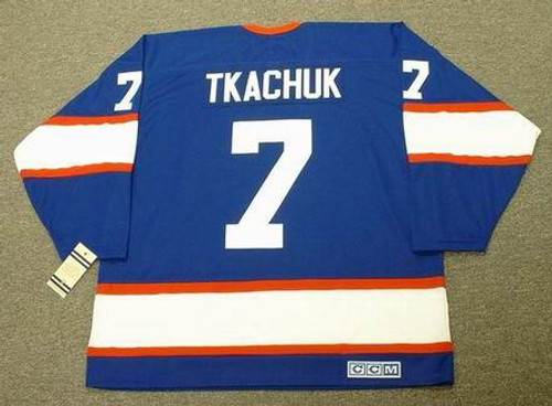KEITH TKACHUK Winnipeg Jets 1993 Away CCM NHL Vintage Throwback Jersey - BACK