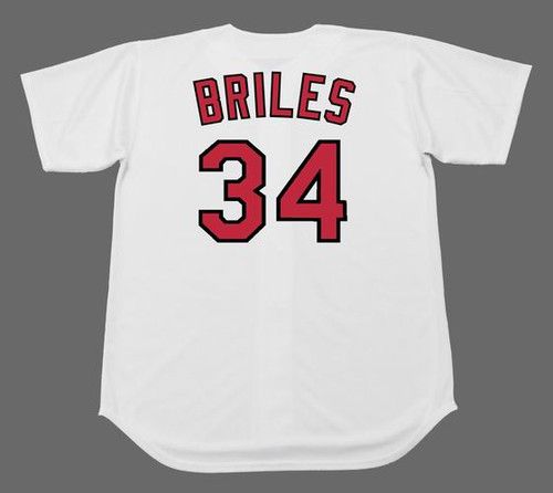 NELSON BRILES St. Louis Cardinals 1967 Majestic Cooperstown Home Baseball Jersey