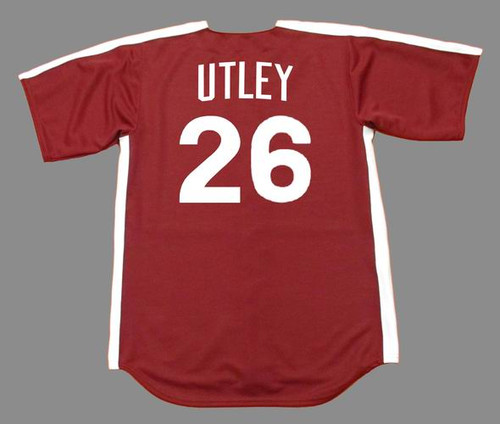 Chase Utley Jersey - 2012 Philadelphia Phillies Authentic Cool Base  Alternate Baseballl Jersey