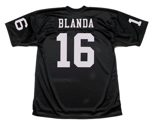 GEORGE BLANDA Oakland Raiders 1970 Throwback Home NFL Football Jersey