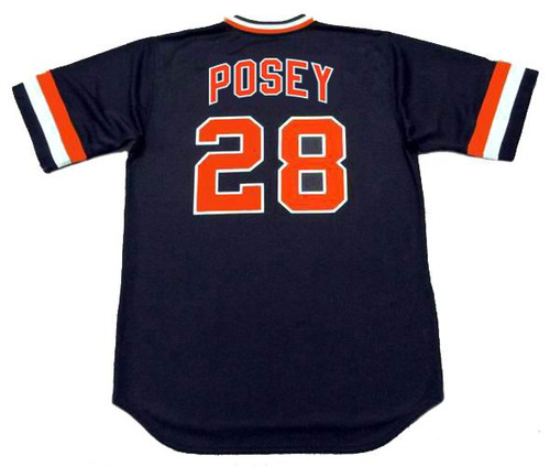 BUSTER POSEY San Francisco Giants 1980's Majestic Cooperstown Away Baseball Jersey