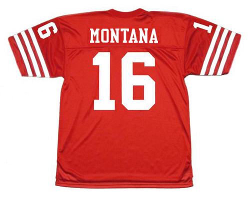 JOE MONTANA San Francisco 49ers 1989 Home NFL Football Throwback Jersey - BACK