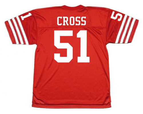 RANDY CROSS San Francisco 49ers 1988 Throwback Home NFL Football Jersey