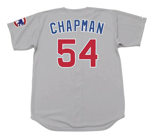 Aroldis Chapman 2016 Chicago Cubs Majestic MLB Throwback Away Jersey - BACK