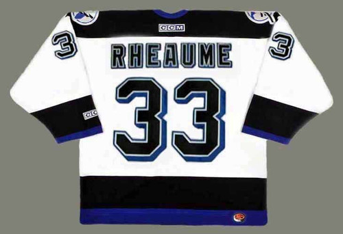 Manon Rheaume 1992 Tampa Bay Lightning NHL Throwback Home Jersey - BACK