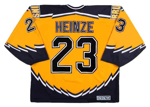 STEVE HEINZE Boston Bruins 1998 CCM Throwback Alternate NHL Hockey Jersey