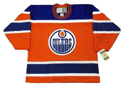 EDMONTON OILERS 1970's CCM Vintage Throwback WHA Hockey Jersey