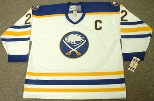 LINDY RUFF Buffalo Sabres 1988 CCM Vintage Throwback Home Hockey Jersey
