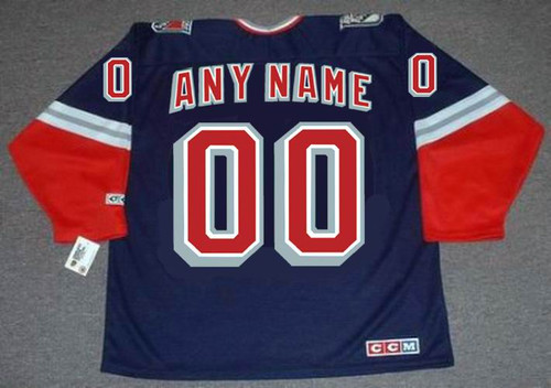 NEW YORK RANGERS 1990's CCM Throwback Alternate Jersey Customized "Any Name & Number(s)"