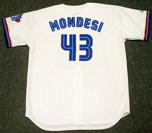 RAUL MONDESI Toronto Blue Jays 2000 Majestic Throwback Home Baseball Jersey