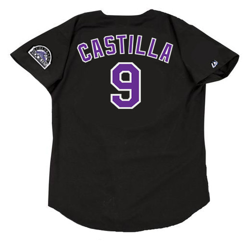 VINNY CASTILLA Colorado Rockies 1993 Majestic Throwback Baseball Jersey - BACK