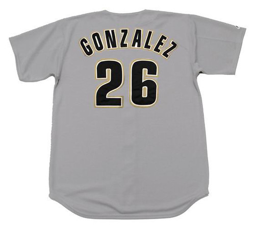 LUIS GONZALEZ Houston Astros 1997 Majestic Throwback Away Baseball Jersey