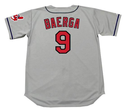 CARLOS BAERGA Cleveland Indians 1995 Majestic Throwback Away Baseball Jersey