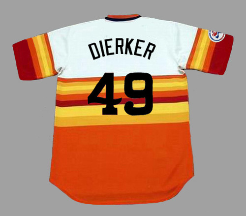 Youth Astros Larry Dierker #49 White 2020 Home Cooperstown Collection Jersey