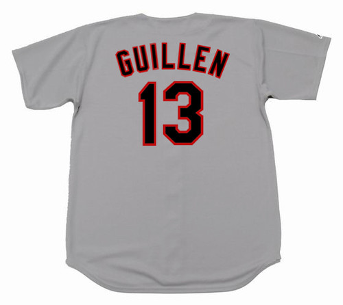 OZZIE GUILLEN Chicago White Sox 1990 Majestic Throwback Away Baseball Jersey