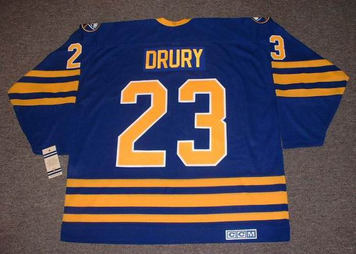 CHRIS DRURY 2006 Home CCM Vintage Throwback NHL Buffalo Sabres Hockey Jersey - BACK