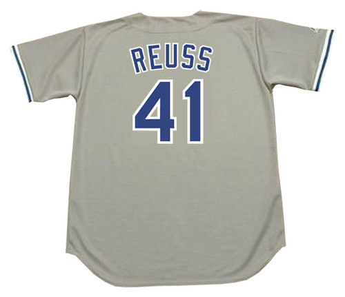 JERRY REUSS Los Angeles Dodgers 1981 Majestic Throwback Away Baseball Jersey - Back