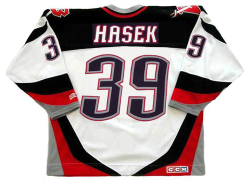 CCM Dominik Hasek Buffalo Sabres Goat Head NHL Hockey Jersey Vintage Black  M