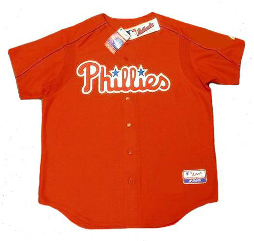 PHILADELPHIA PHILLIES 2003 Majestic Authentic Throwback Baseball Jersey - Front