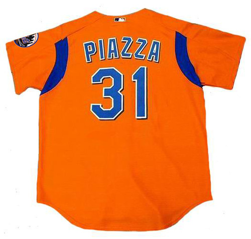 MIKE PIAZZA New York Mets 2004 Majestic Authentic Throwback Baseball Jersey - Back